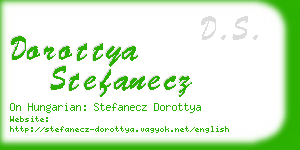 dorottya stefanecz business card